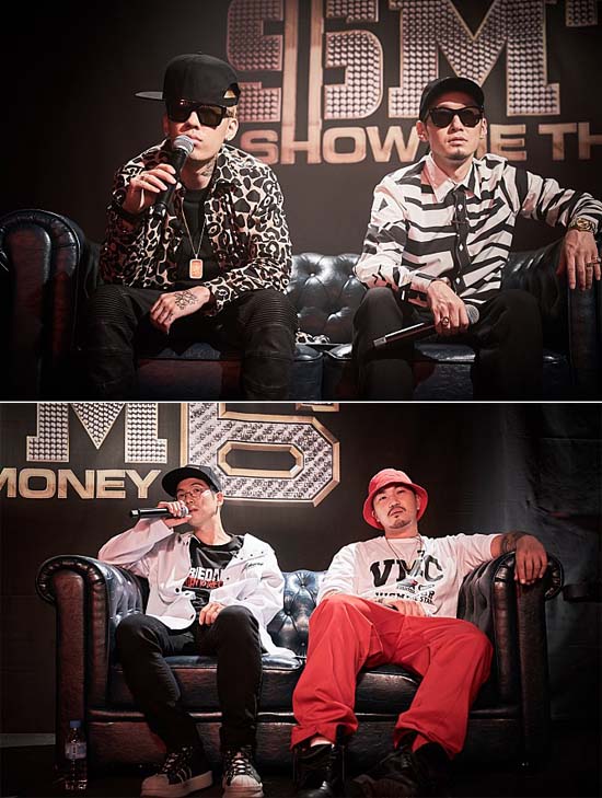 래퍼 도끼(위 왼쪽부터 시계방향), 더 콰이엇, 던밀스, 매드클라운이 영화 변산에 출연했다./변산문화산업전문유한회사 제공