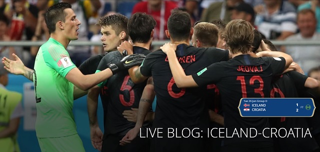 아이슬란드는 2018 러시아 월드컵 조별리그 D조 최종전에서 2승의 크로아티아를 상대로 투혼을 발휘했으나 1-2로 패배하며 조별리그에서 탈락했다. /FIFA 홈페이지 갈무리