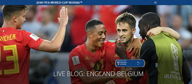 벨기에가 잉글랜드를 1-0으로 누르고 G조 1위에 올랐다. 벨기에의 16강전 상대는 H조 2위로 올라온 일본이다. /FIFA 홈페이지 갈무리