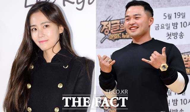 배우 홍수현(왼쪽)과 래퍼 마이크로닷이 열애 사실을 인정했다. /더팩트DB