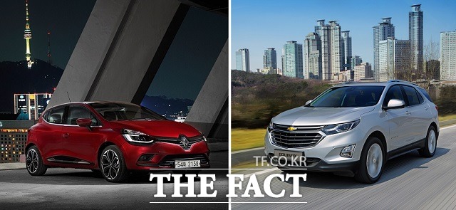 르노삼성자동차의 클리오와 한국지엠의 이쿼녹스는 지난 6월 한 달 동안 내수시장에서 각각 549대, 385대씩 판매됐다. /각 사 제공