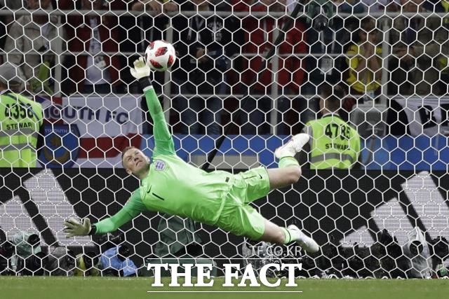 잉글랜드의 월드컵 승부차기 전패 기록을 깬 조던 픽포드가 벨기에와 2018 러시아 월드컵 3, 4위 결정전에서도 선방쇼를 이어갈지 축구팬들의 기대가 커지고 있다. /러시아=뉴시스