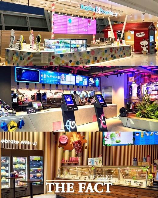 배스킨라빈스가 무더운 여름철을 맞아 각양각색 매장을 연이어 선보이고 있다. 사진은 배스킨라빈스(위에서 부터) 인천공항터미널점·세로수길점·공항철도서울역사점. /SPC그룹 제공