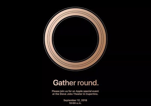애플이 신제품 발표 행사 초청장에 골드 색상을 사용해 신규 아이폰에 골드 색상이 적용될 것이라는 관측이 나온다. /애플 제공