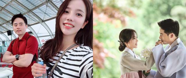 이상원과 최선정이 지난 15일 결혼했다. 두 사람은 스페인으로 신혼여행을 떠났다. /최선정 인스타그램, 박술녀 페이스북