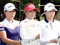 [TF포토] KLPGA, 선두를 잡아라! '김보아-이정은6-나다예'