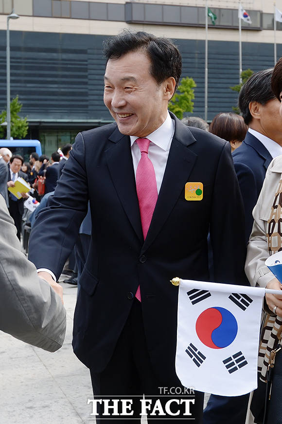 제572돌 한글날 경축식에 참석한 손학규 바른미래당 대표