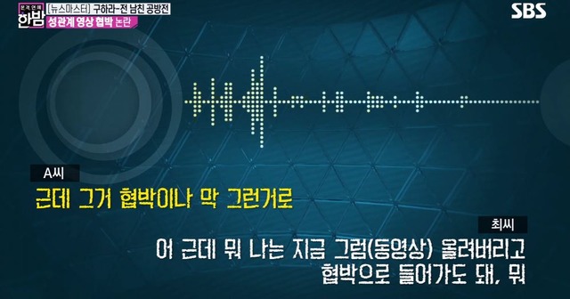 A 씨가 공개한 최 씨와의 통화 녹취파일. / SBS