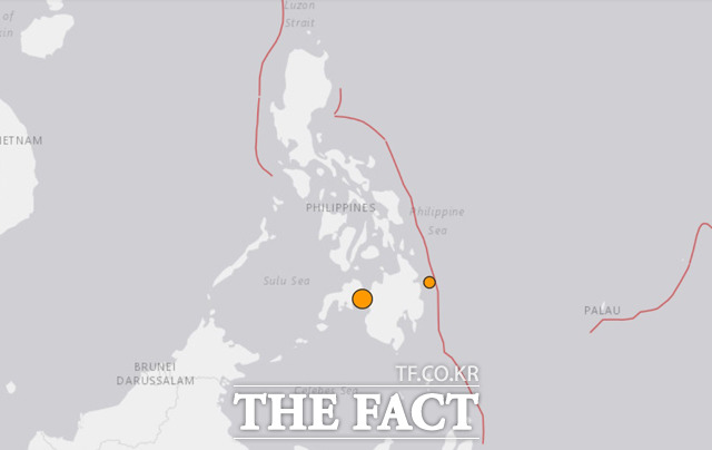 4일 필리핀 남부에서 6.0 규모 지진이 발생한 가운데 아직 피해자는 없는 것으로 알려졌다. /미국 지질조사국(USGS)홈페이지 캡처