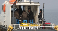[TF포토] 한배를 탄 남북, '한강하구수로 공동 조사'