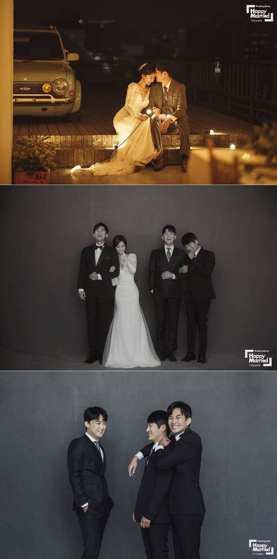 V.O.S 완전체가 김경록의 웨딩화보에서 완성됐다. /해피메리드컴퍼니, 웨딩디렉터봉드, 모니카블랑쉬, 메이든스튜다오, 정민경스타일리스트 제공