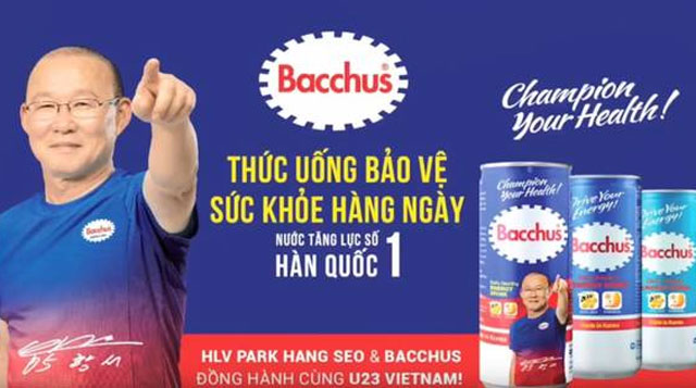 동아제약은 자양강장제 박카스와 발음이 비슷한 박항서 감독을 광고 모델로 기용해 지난 5월부터 베트남 시장을 공략했다. /동아제약 제공