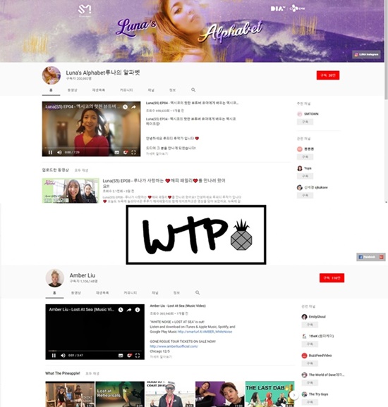 에프엑스 루나와 엠버는 개인 유튜브 채널을 열어 팬들과 소통한다./루나, 엠버 유튜브 화면 캡처
