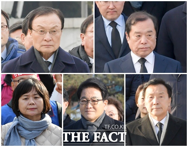 선거제도 개혁, 청와대 민간인 사찰 의혹 등 다양한 현안을 놓고 여야 대치 정국이 지속되는 가운데 새해에도 이런 국면이 지속될 것이라는 우려가 나온다. 사진은 왼쪽 위에서부터 시계 방향으로 이해찬 더불어민주당 대표, 김병준 자유한국당 비상대책위원장, 손학규 바른미래당 대표, 정동영 민주평화당 대표, 이정미 정의당 대표. /김세정·남용희 기자