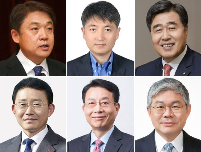 국내 주요 건설사 대표들이 2일 신년사를 통해 새로운 각오를 다졌다. 사진은 왼쪽 위부터 시계방향으로 정진행 현대건설 부회장, 김상우 대림산업 사장, 김형 대우건설 사장, 안재현 SK건설 사장, 김대철 HDC현대산업개발 사장, 하석주 롯데건설 사장. /각 건설사