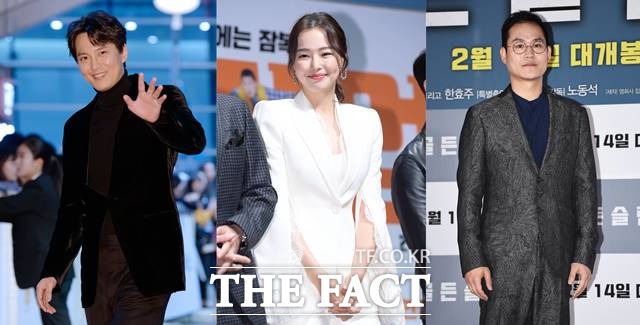 김남길(왼쪽부터) 이하나, 김성균은 SBS 새 드라마 열혈사제에 출연한다. /더팩트DB