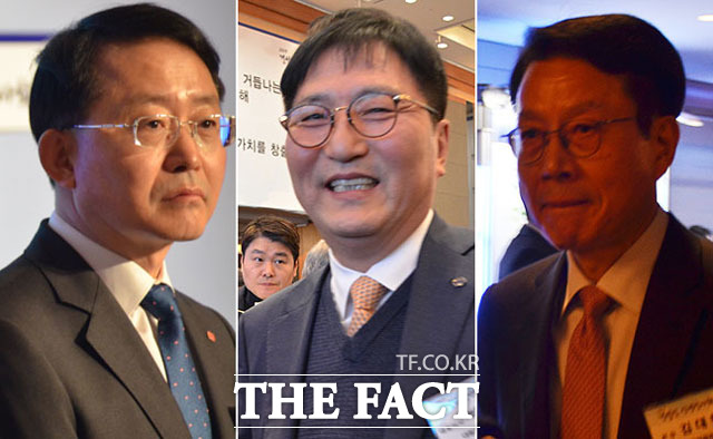 2019년 건설인 신년인사회에는 국내 주요 건설사 대표들이 참석했다. 왼쪽부터 하석주 롯데건설 대표이사, 박상신 대림산업 대표이사, 김대철 HDC현대산업개발 대표이사.