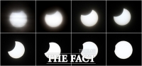 [TF포토] 새해 첫 부분일식, '달 뒤로 수줍게 숨은 태양'