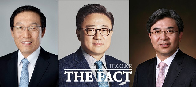 김기남 디바이스솔루션부문장·고동진 IT·모바일부문장·김현석 소비자가전부문장(왼쪽부터) 등 삼성전자 대표이사 3인 모두 CES 현장을 찾을 예정이다. /삼성전자 제공