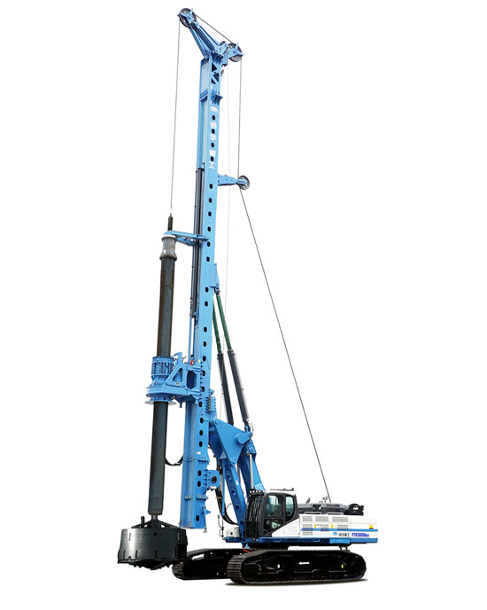 두산인프라코어가 중국 정위중공과 굴삭기 상부체 공급 MOU를 체결했다. 정위중공은 두산인프라코어로부터 굴삭기 상부체를 공급받아 특수장비 로터리 드릴링 리그(사진)를 생산, 판매한다. /두산인프라코어 제공