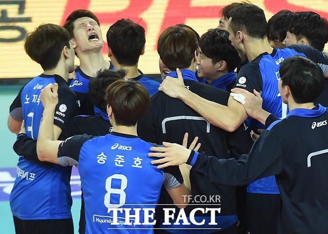 10일(목) 천안유관순체육관에서 오후 7시에 열리는 2018-19시즌 V리그 남자부 현대캐피탈(홈)-대한항공(원정)전을 대상으로 한 배구토토 매치 5회차 투표율 중간집계 결과, 참가자들은 홈팀 현대캐피탈의 승리를 예상하는 것으로 나타났다./더팩트DB