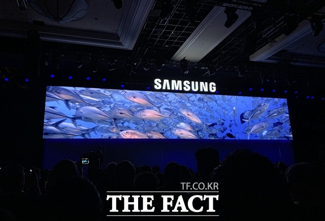 삼성전자는 이날 CES 2019에 개막에 앞서 프레스 컨퍼런스와 프리 부스 투어 등을 진행했다. /라스베이거스=서민지 기자