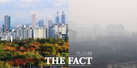 [TF사진관] '미세먼지, 이 정도였어?'…도심을 뒤덮은 불청객