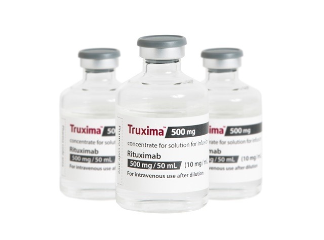 트룩시마는 셀트리온의 항체 블록버스터 의약품으로 리툭산의 바이오시밀러이다. 트룩시마 이미지.