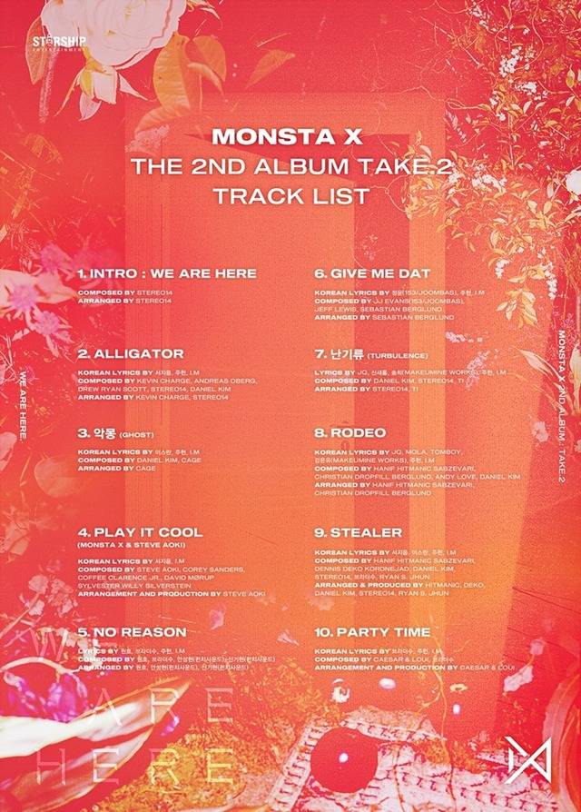 총 10곡의 노래를 담은 몬스타엑스의 정규 2집 /스타쉽엔터테인먼트 제공