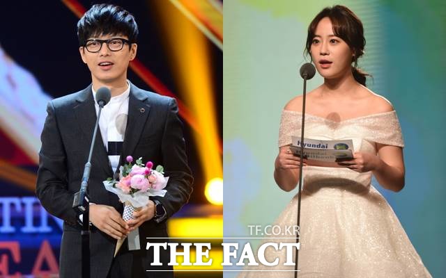 밴드 국카스텐 멤버 하현우(왼쪽)와 그룹 카라 출신 허영지의 결별 소식이 알려졌다. /더팩트 DB