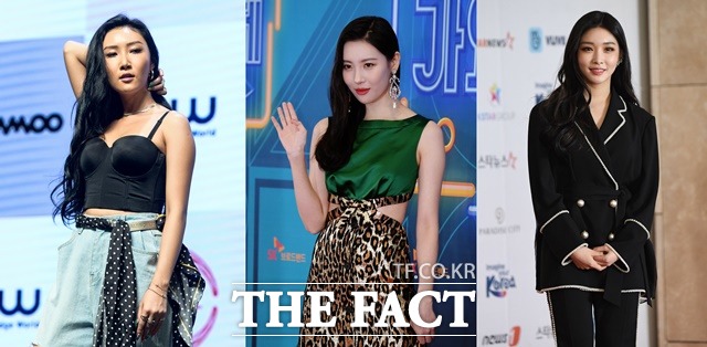 화사, 선미, 청하가 그룹 활동 당시 못지않은 두각을 나타내며 솔로가수로서 우뚝 섰다. /남윤호 기자, 이선화 기자