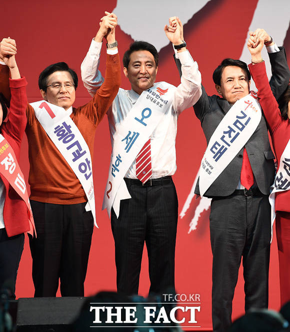 당대표에 도전하는 황교안, 오세훈, 김진태 후보(왼쪽부터)