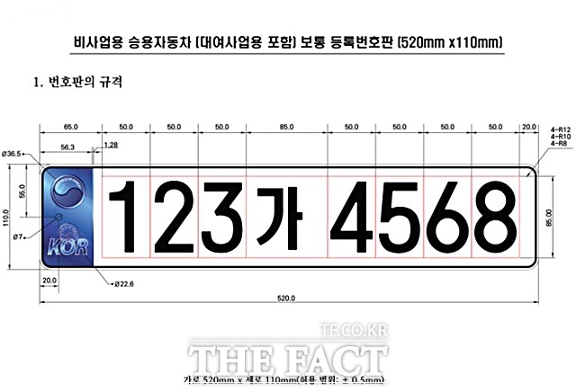 국토교통부가 오는 9월 1일부터 7자리 숫자·홀로그램·태극문양 등을 도입한 새 자동차 번호판을 도입한다고 밝혔다. /국토교통부
