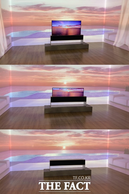 LG전자는 올해 초 미국 라스베이거스에서 열린 CES 2019에서 최고 TV에 선정된 롤러블 TV LG 시그니처 올레드 TV R도 하반기에 선보일 예정이다. /마곡=서민지 기자
