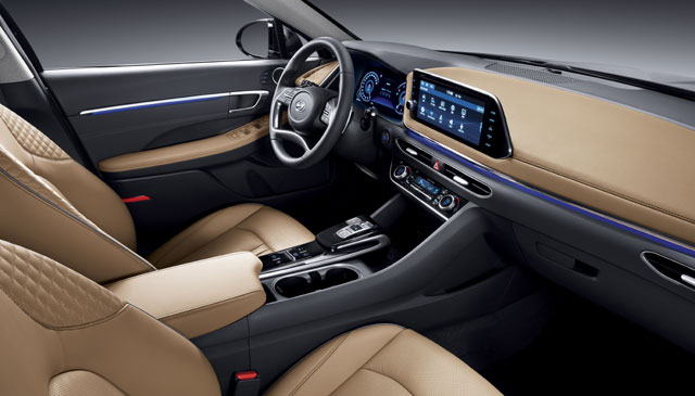 3세대 플랫폼은 오는 21일 출시되는 스마트 모빌리티 디바이스 신형 쏘나타에 처음 적용된다. 사진은 신형 쏘나타 내부. /현대자동차 제공