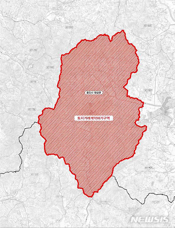 경기도가 ‘SK하이닉스 반도체 특화 클러스터’ 대상지로 발표된 경기도 용인시 처인구 원삼면 전역을 토지거래허가구역으로 지정한다고 17일 밝혔다. /뉴시스