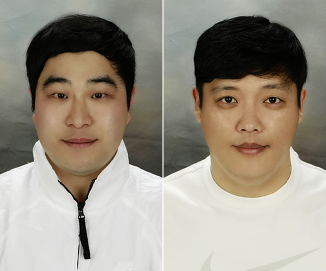 LG는 여성을 납치한 차량을 추격 끝에 붙잡은 퀵서비스 기사 서상현(왼쪽), 구영호 씨에게 LG 의인상을 수여한다고 25일 밝혔다. /LG 제공