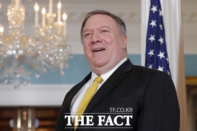 마이크 폼페이오 미국 국무부 장관이 제3차 북미정상회담에 대해 기대하고 있다고 말했다. /뉴시스