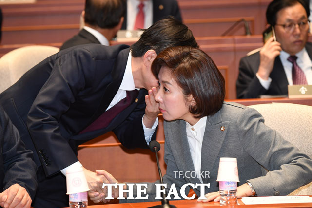 5일 의원총회에 참석한 나경원 원내대표./남윤호 기자