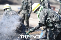 [TF포토] '고성 화재 진압하는 국군 장병들'