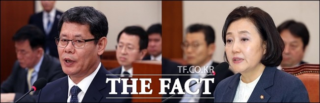 문재인 대통령이 8일 김연철(왼쪽)‧박영선(오른쪽) 두 장관 후보자를 임명할 것으로 알려진 가운데, 지명 철회나 자진 사퇴를 촉구하는 야당의 반발이 더욱 거세질 것으로 보인다. /뉴시스