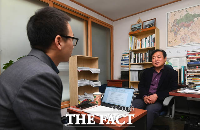 곽길섭 원코리아 대표가 북한은 제2차 하노이 북미정상회담 결과를 긍정적으로 예상하고 일련의 정치 행사들을 기획했다고 설명했다. 하지만 예상치 못한 결렬로 자력갱생을 강조했다고 했다. /이동률 기자