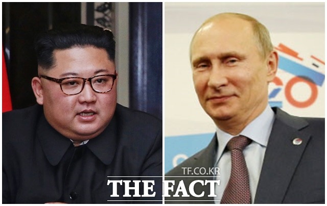 김정은 북한 국무위원장과 블라디미르 푸틴 러시아 대통령의 만남이 임박한 가운데 두 정상이 북·러 정상회담에서 한반도 정세와 경제 협력 방안 등을 논의할 것으로 예상된다. /청와대, 싱가포르 통신정보부 제공