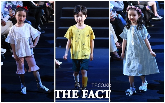 22일 오후 서울 중구 DDP패션몰에서 DDM PANDA(판다)론칭 기념 패션쇼가 열린 가운데 라온제나 엔터테인먼트 소속의 어린이 모델들이 런웨이를 밟고 있다. /이동률 기자