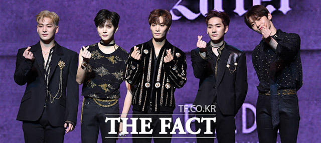 뉴이스트가 새 앨범 Happily Ever After을 발매하며 완전체로 가요계에 복귀했다. /임세준 기자