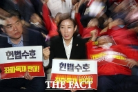 [TF포토] 혼돈의 국회, '시위하는 자유한국당'
