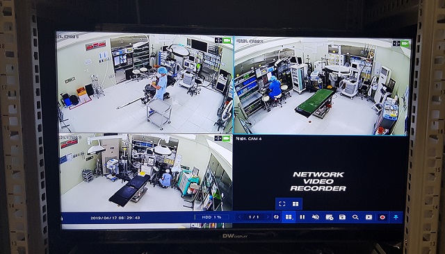 경기도가 수술실 CCTV를 도립의료원 산하 6개 전 병원으로 확대 운영한다고 1일 밝혔다. 파주병원 CCTV 화면 /경기도 제공