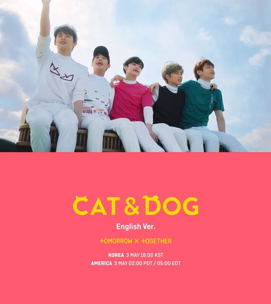 투모로우바이투게더의 후속곡은 Cat & Dog은 정반대의 상대를 사랑한다는 내용을 담고 있다. /빅히트 엔터테인먼트 제공