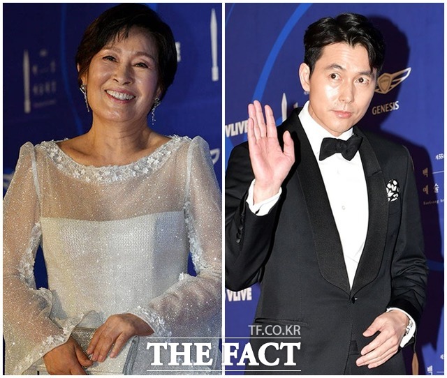2019 백상예술대상에서 배우 김혜자(왼쪽)와 정우성이 각각 TV 부문, 영화 부문 대상을 수상했다. /이덕인 기자