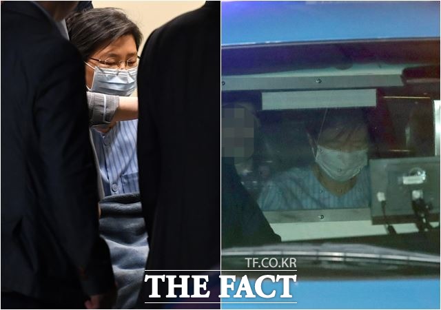 지난 2017년 10월 16일 이후 법정에도 출석하지 않은 채 외부와 단절 중인 박근혜 전 대통령이 꼭 1년 만에 다시 병원을 찾으면서 이목이 쏠린다. 1년 만인 8일(왼쪽) 병원을 찾은 박 전 대통령은 모습은 작년의 초췌했던 모습과는 사뭇 달랐다. /남용희 기자·뉴시스